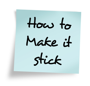how to make it stick written on a post it note